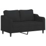Sofá de 2 plazas de tela negro 140 cm de , Sofás - Ref: Foro24-359363, Precio: 224,14 €, Descuento: %