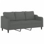 Sofá de 3 plazas de tela gris oscuro 180 cm de , Sofás - Ref: Foro24-359368, Precio: 281,76 €, Descuento: %