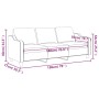 Sofá de 3 plazas de tela gris oscuro 180 cm de , Sofás - Ref: Foro24-359368, Precio: 281,76 €, Descuento: %