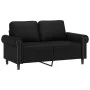 Sofá de 2 plazas de cuero sintético negro 120 cm de , Sofás - Ref: Foro24-359499, Precio: 232,15 €, Descuento: %