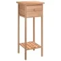 Mesa auxiliar con cajón madera maciza nogal 25x25x60 cm de , Mesas auxiliares - Ref: Foro24-350343, Precio: 44,81 €, Descuent...