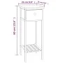 Mesa auxiliar con cajón madera maciza nogal 25x25x60 cm de , Mesas auxiliares - Ref: Foro24-350343, Precio: 44,81 €, Descuent...