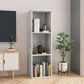 Estantería libros/mueble TV contrachapada hormigón 36x30x114cm de , Librerías y estanterías - Ref: Foro24-800139, Precio: 39,...
