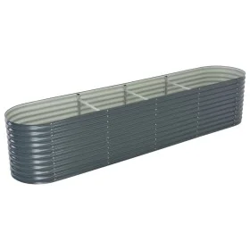 Arriate de acero galvanizado gris 400x80x81 cm de vidaXL, Maceteros y jardineras - Ref: Foro24-45521, Precio: 284,27 €, Descu...