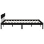 Estructura de cama madera maciza Super King negra 180x200 cm de , Camas y somieres - Ref: Foro24-810166, Precio: 153,10 €, De...