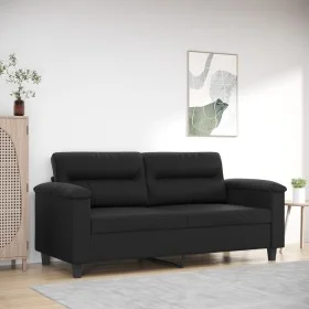 Sofá de 2 plazas de cuero sintético negro 140 cm de , Sofás - Ref: Foro24-359583, Precio: 227,47 €, Descuento: %