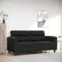Sofá de 2 plazas de cuero sintético negro 140 cm de , Sofás - Ref: Foro24-359583, Precio: 227,47 €, Descuento: %