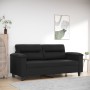 Sofá de 2 plazas de cuero sintético negro 140 cm de , Sofás - Ref: Foro24-359583, Precio: 213,11 €, Descuento: %
