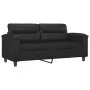 Sofá de 2 plazas de cuero sintético negro 140 cm de , Sofás - Ref: Foro24-359583, Precio: 227,47 €, Descuento: %