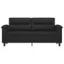 Sofá de 2 plazas de cuero sintético negro 140 cm de , Sofás - Ref: Foro24-359583, Precio: 227,47 €, Descuento: %