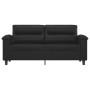 Sofá de 2 plazas de cuero sintético negro 140 cm de , Sofás - Ref: Foro24-359583, Precio: 213,11 €, Descuento: %