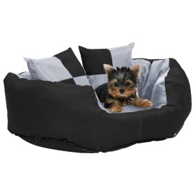 Cojín para perro reversible y lavable gris y negro 65x50x20 cm de , Camas para perros - Ref: Foro24-171207, Precio: 42,96 €, ...