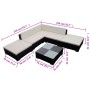 Set muebles de jardín y cojines 6 piezas ratán sintético negro de , Conjuntos de jardín - Ref: Foro24-42086, Precio: 473,10 €...