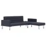 Dark gray polyester L-shaped sofa bed by , Sofas - Ref: Foro24-282304, Price: 399,81 €, Discount: %
