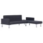 Sofá cama en forma de L poliéster gris oscuro de , Sofás - Ref: Foro24-282304, Precio: 435,98 €, Descuento: %