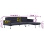 Sofá cama en forma de L poliéster gris oscuro de , Sofás - Ref: Foro24-282304, Precio: 435,98 €, Descuento: %