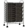 XXL portable storage cart with 15 black plastic drawers by , Cargo forklifts - Ref: Foro24-320407, Price: 115,36 €, Discount: %