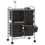 XXL portable storage cart with 15 black plastic drawers by , Cargo forklifts - Ref: Foro24-320407, Price: 115,36 €, Discount: %