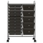 Carrito de almacenaje portátil XXL 15 cajones plástico negro de , Carretillas de carga - Ref: Foro24-320407, Precio: 118,05 €...