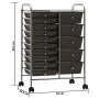 XXL portable storage cart with 15 black plastic drawers by , Cargo forklifts - Ref: Foro24-320407, Price: 115,36 €, Discount: %
