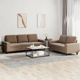 2-teilige Sofagarnitur aus braunem Stoff von , Sofas - Ref: Foro24-3201901, Preis: 531,11 €, Rabatt: %