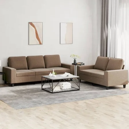 2-piece sofa set brown fabric by , Sofas - Ref: Foro24-3201901, Price: 531,11 €, Discount: %