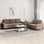 2-piece sofa set brown fabric by , Sofas - Ref: Foro24-3201901, Price: 531,11 €, Discount: %