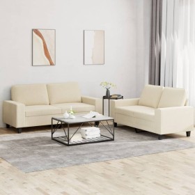 Juego de sofás 2 piezas tela color crema de , Sofás - Ref: Foro24-3201884, Precio: 468,37 €, Descuento: %