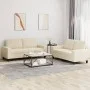 Juego de sofás 2 piezas tela color crema de , Sofás - Ref: Foro24-3201884, Precio: 461,01 €, Descuento: %