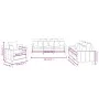 Dreiteilige Sofagarnitur aus braunem Samt mit Kissen von , Sofas - Ref: Foro24-3201687, Preis: 570,42 €, Rabatt: %