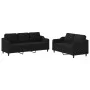 Juego de sofás con cojines 2 piezas tela negro de , Sofás - Ref: Foro24-3201838, Precio: 487,13 €, Descuento: %