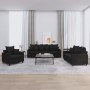 Juego de sofás con cojines 3 piezas terciopelo negro de , Sofás - Ref: Foro24-3201685, Precio: 604,23 €, Descuento: %
