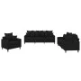 Juego de sofás con cojines 3 piezas terciopelo negro de , Sofás - Ref: Foro24-3201685, Precio: 632,20 €, Descuento: %