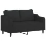 Juego de sofás con cojines 2 piezas tela negro de , Sofás - Ref: Foro24-3201806, Precio: 407,83 €, Descuento: %