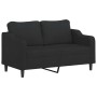 Juego de sofás con cojines 2 piezas tela negro de , Sofás - Ref: Foro24-3201806, Precio: 413,89 €, Descuento: %
