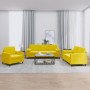 Juego de sofás con cojines 3 piezas terciopelo amarillo de , Sofás - Ref: Foro24-3201960, Precio: 703,94 €, Descuento: %