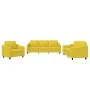 Juego de sofás con cojines 3 piezas tela amarillo claro de , Sofás - Ref: Foro24-3201775, Precio: 555,77 €, Descuento: %