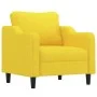 Juego de sofás con cojines 3 piezas tela amarillo claro de , Sofás - Ref: Foro24-3201775, Precio: 555,77 €, Descuento: %