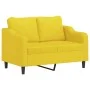 Juego de sofás con cojines 3 piezas tela amarillo claro de , Sofás - Ref: Foro24-3201775, Precio: 555,77 €, Descuento: %