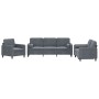 Juego de sofás con cojines 3 piezas terciopelo gris oscuro de , Sofás - Ref: Foro24-3201955, Precio: 629,39 €, Descuento: %