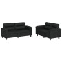 Juego de sofás con cojines 2 piezas cuero sintético negro de , Sofás - Ref: Foro24-3202362, Precio: 420,72 €, Descuento: %