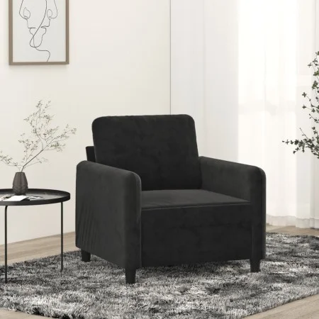 Sillón de terciopelo negro 60 cm de , Sofás - Ref: Foro24-359427, Precio: 143,91 €, Descuento: %