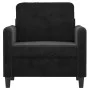 Sillón de terciopelo negro 60 cm de , Sofás - Ref: Foro24-359427, Precio: 143,91 €, Descuento: %