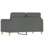 Sofá de 2 plazas de tela gris oscuro 120 cm de , Sofás - Ref: Foro24-359471, Precio: 235,90 €, Descuento: %