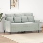 Sofá de 2 plazas de terciopelo gris claro 120 cm de , Sofás - Ref: Foro24-359293, Precio: 198,29 €, Descuento: %