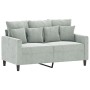 Sofá de 2 plazas de terciopelo gris claro 120 cm de , Sofás - Ref: Foro24-359293, Precio: 198,29 €, Descuento: %