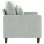 2-Sitzer-Sofa aus hellgrauem Samt, 120 cm von , Sofas - Ref: Foro24-359293, Preis: 247,80 €, Rabatt: %