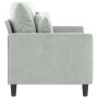 Sofá de 2 plazas de terciopelo gris claro 120 cm de , Sofás - Ref: Foro24-359293, Precio: 198,29 €, Descuento: %