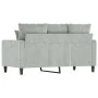 Sofá de 2 plazas de terciopelo gris claro 120 cm de , Sofás - Ref: Foro24-359293, Precio: 247,80 €, Descuento: %