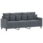 Sofá de 3 plazas terciopelo gris oscuro 180 cm de , Sofás - Ref: Foro24-359314, Precio: 242,10 €, Descuento: %